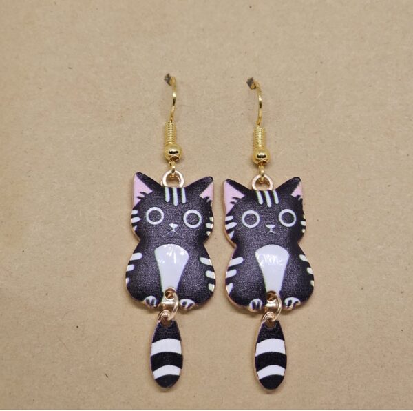 Pendientes gatos colgante - Imagen 3